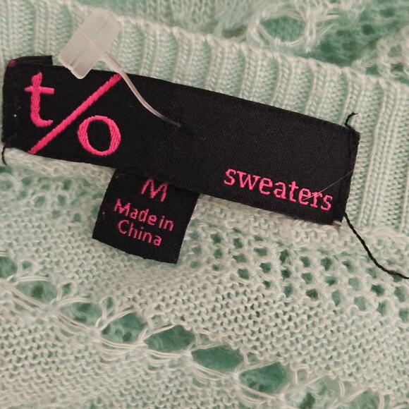 Lightweight Open Knit Cardigan Sweater Size Medium - Picture 3 of 4